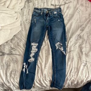 american eagle size 0 skinny jeans